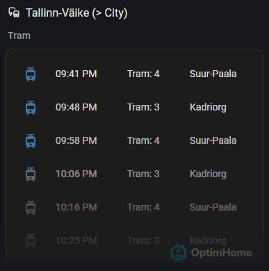 Your Tallinn Commute in Home Assistant